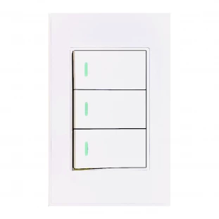 Espelho ZigBee Push com 3 Interruptores TB-Z23